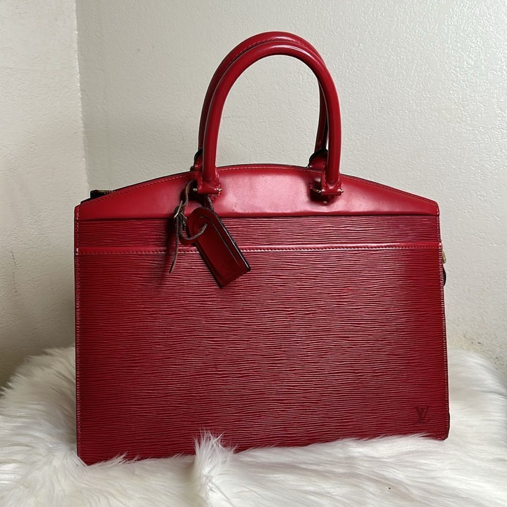 💯Authentic LOUIS VUITTON Epi Riviera Hand Bag Red🍀